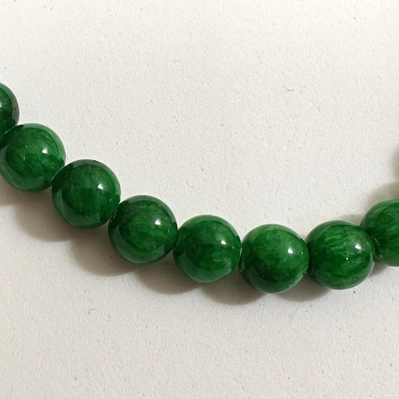 Vintage Lot of Two Beaded Necklaces Green Orange Coral Stones 17" - 18" Long - Picture 11 of 12